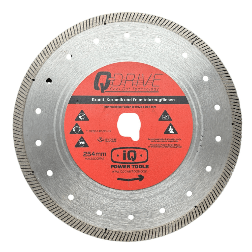 254mm x 1.5mm Q-Drive Plus-Tile Blade Dry Diamond - Finishing Touch