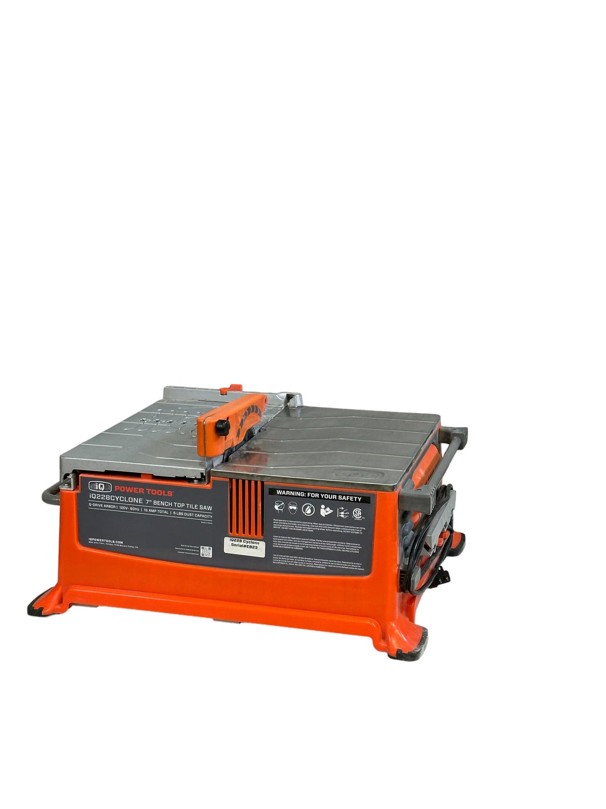 iQ228CYCLONE CE 180 mm Dry Cut Tabletop Tile Saw